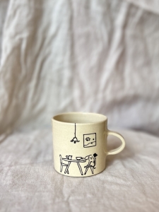 KUBEK ESPRESSO MAZZAL PISEK PRZY STOLE